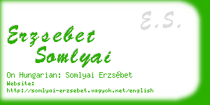 erzsebet somlyai business card